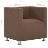 vidaXL Fauteuil cube Vert Tissu