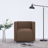 vidaXL Fauteuil cube Vert Tissu