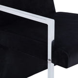 vidaXL Fauteuil avec pieds chromés Noir Velours