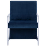 vidaXL Fauteuil avec pieds chromés Noir Velours