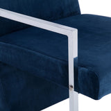vidaXL Fauteuil avec pieds chromés Noir Velours