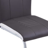 vidaXL Chaises à manger cantilever lot de 4 gris similicuir