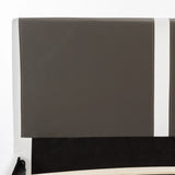 vidaXL Cadre de lit Gris et blanc Similicuir 180x200 cm