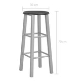 vidaXL Ensemble de bar 3 pcs Bois et acier Noir