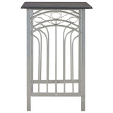 vidaXL Ensemble de bar 3 pcs Bois et acier Noir