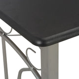 vidaXL Ensemble de bar 3 pcs Bois et acier Noir