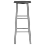 vidaXL Ensemble de bar 3 pcs Bois et acier Noir