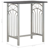 vidaXL Ensemble de bar 3 pcs Bois et acier Noir