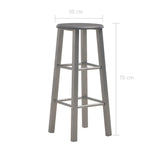 vidaXL Ensemble de bar 3 pcs Bois et acier Noir