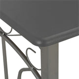 vidaXL Ensemble de bar 3 pcs Bois et acier Noir