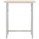 vidaXL Ensemble de bar 3 pcs Bois et acier Noir