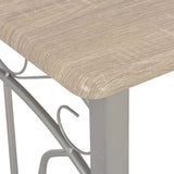 vidaXL Ensemble de bar 3 pcs Bois et acier Noir