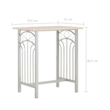 vidaXL Ensemble de bar 3 pcs Bois et acier Noir