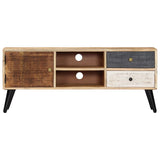 vidaXL Meuble TV 115x30x47 cm Bois massif de manguier