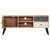 vidaXL Meuble TV 115x30x47 cm Bois massif de manguier