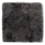 vidaXL Coussins de chaise 2 pcs Gris clair 40x40 cm Mouton véritable