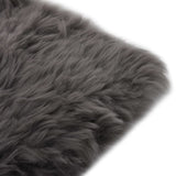 vidaXL Coussins de chaise 2 pcs Gris clair 40x40 cm Mouton véritable