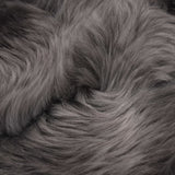 vidaXL Coussins de chaise 2 pcs Gris clair 40x40 cm Mouton véritable