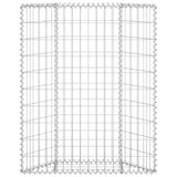 vidaXL Lit surélevé à gabion en trapèze Acier galvanisé 80x20x100 cm