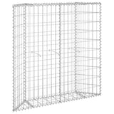 vidaXL Lit surélevé à gabion en trapèze Acier galvanisé 80x20x100 cm