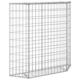vidaXL Lit surélevé à gabion en trapèze Acier galvanisé 80x20x100 cm