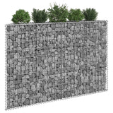 vidaXL Lit surélevé à gabion en trapèze Acier galvanisé 80x20x100 cm