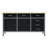 vidaXL Établi Noir 160x60x85 cm Acier