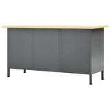 vidaXL Établi Noir 160x60x85 cm Acier
