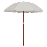 vidaXL Parasol avec mât en acier 180 cm Taupe