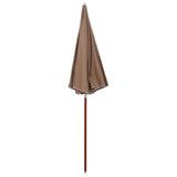 vidaXL Parasol avec mât en acier 180 cm Taupe