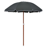 vidaXL Parasol avec mât en acier 180 cm Taupe