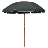 vidaXL Parasol avec mât en acier 180 cm Taupe