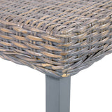 vidaXL Banc 110 cm Noir Rotin naturel kubu et bois de manguier massif