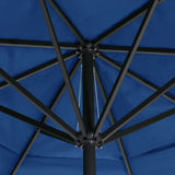 vidaXL Parasol blanc aluminium 500 cm