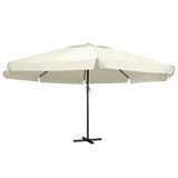 vidaXL Parasol blanc aluminium 500 cm
