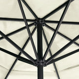 vidaXL Parasol blanc aluminium 500 cm