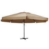 vidaXL Parasol blanc aluminium 500 cm