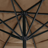 vidaXL Parasol blanc aluminium 500 cm