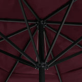 vidaXL Parasol blanc aluminium 500 cm