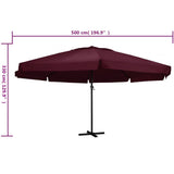 vidaXL Parasol blanc aluminium 500 cm