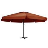 vidaXL Parasol blanc aluminium 500 cm