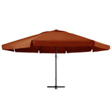 vidaXL Parasol blanc aluminium 500 cm
