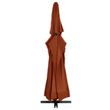 vidaXL Parasol blanc aluminium 500 cm