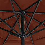 vidaXL Parasol blanc aluminium 500 cm
