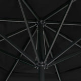 vidaXL Parasol blanc aluminium 500 cm