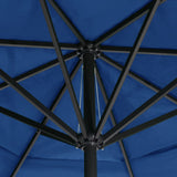 vidaXL Parasol blanc aluminium 500 cm