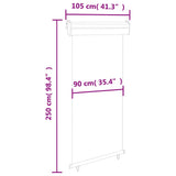 vidaXL Auvent latéral de balcon 175x250 cm Gris
