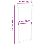 vidaXL Auvent latéral de balcon 175x250 cm Gris