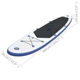 vidaXL Ensemble de planches SUP gonflables Bleu et blanc