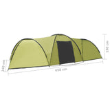 vidaXL Tente igloo de camping 650x240x190 cm 8 personnes Bleu